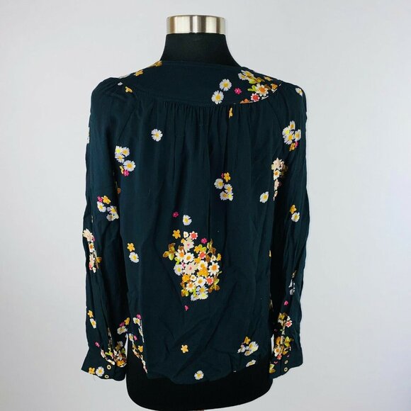 Anthropologie Maeve Womens Top XS Boho Floral Print Button Down Shirt - Picture 5 of 7
